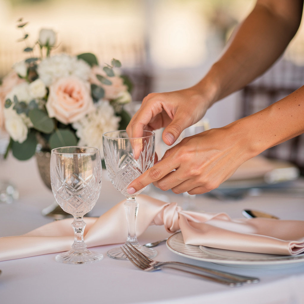 MILESTONE EVENTS GROUP managing a sophisticated wedding reception at Villa Chanticleer in Healdsburg, CA